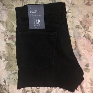 Gap Black Denim High Rise 3” Short